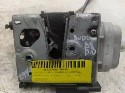 Pezzo di ricambio per auto di seconda mano serratura porta anteriore destra per audi a8 (d2) 2.5 tdi 150 cv / 110 kw riferimenti oem iam 8d1837016f  