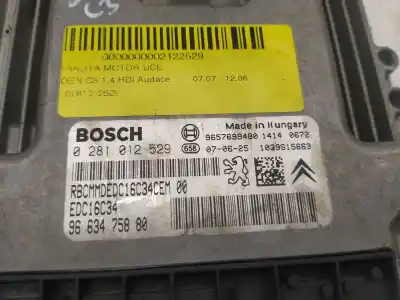 Second-hand car spare part ecu engine control for citroen c3 hdi 70 furio oem iam references 0281012529  9663475880