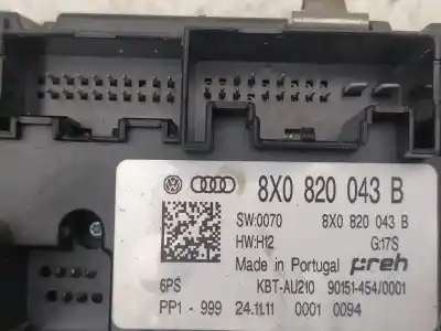 Автозапчастина б/у контроль опалення / кондиціонації для audi a1 (8x) 1.6 tdi 90 cv / 66 kw посилання на oem iam 8x0820043b  901514540001