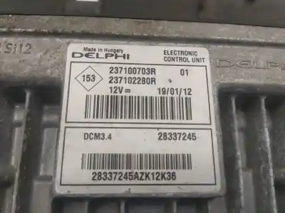Second-hand car spare part ecu engine control for dacia sandero stepway oem iam references 237100703r  237102280r