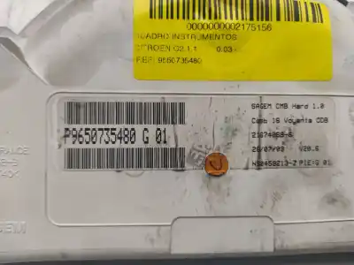 Peça sobressalente para automóvel em segunda mão quadrante por citroen c2 (jm_) 1.1 referências oem iam 9650735480  