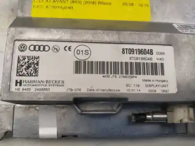 Second-hand car spare part multifunction display for audi a4 avant (8k5) (2008) básico oem iam references 8t0919604b
