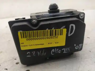 Pezzo di ricambio per auto di seconda mano abs per renault clio iii authentique riferimenti oem iam 8200747140