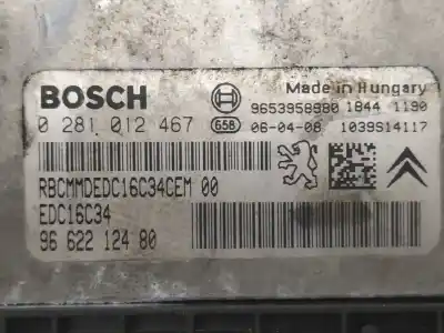 Pièce détachée automobile d'occasion CALCULATEUR MOTEUR ECU pour PEUGEOT 207/207+ (WA_, WC_)  Références OEM IAM 0281012467 9653958980 9662212480