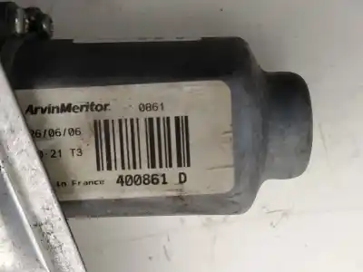 Second-hand car spare part passenger side right window regulator for renault clio iii 1.5 dci diesel 68 cv / 50 kw oem iam references 400861d  