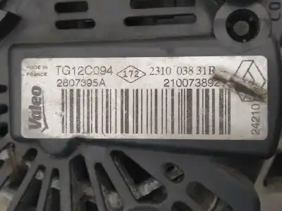 Second-hand car spare part alternator for dacia duster 1.5 dci diesel fap cat 110 cv / 81 kw oem iam references 231003831r  tg12c094