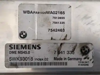 Pezzo di ricambio per auto di seconda mano centralina motore per bmw x3 (e83) 3.0i riferimenti oem iam 5wk93018