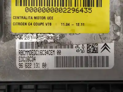 Second-hand car spare part ecu engine control for citroen c4 coupe vts oem iam references 0281013331  9662213180