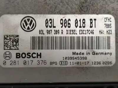 Second-hand car spare part ecu engine control for volkswagen caddy ka/kb (2k) life oem iam references 03l906018bt  0281017376