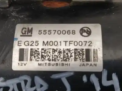 Second-hand car spare part starter motor for opel astra j lim. selective oem iam references 55570068