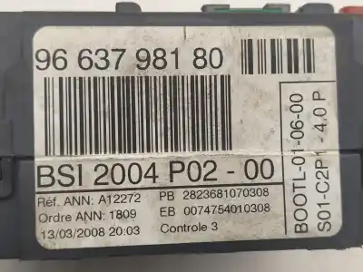 Piesă de schimb auto la mâna a doua PANOU SIGURANȚE pentru PEUGEOT 308 I (4A_, 4C_)  Referințe OEM IAM 9663798180  