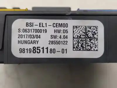 İkinci el araba yedek parçası röle/sigorta kutusu için citroen c3 / c3 origin iii (sx) 1.2 vti 82 oem iam referansları 981985118001  