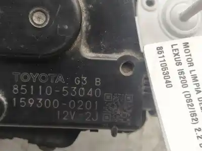 Автозапчастина б/у двигатель передніх склоочисників для lexus is200 (ds2/is2) 2.2 d-cat посилання на oem iam 8511053040  1593000201