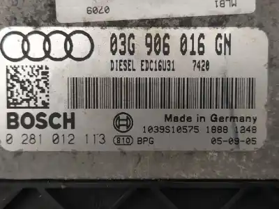 Second-hand car spare part ecu engine control for audi a4 berlina (8e) 2.0 tdi oem iam references 0281012113  03g906016gn