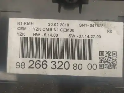 Second-hand car spare part dashboard for citroen jumpy fugón club m oem iam references 982663208000  