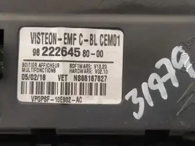 Автозапчастина б/у багатофункційний дисплей для citroen jumpy fugón club m посилання на oem iam 982226458000  