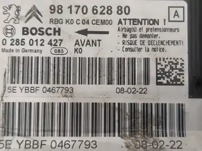 Recambio de automóvil de segunda mano de centralita airbag para citroen jumpy furgón 1.6 bluehdi 115 referencias oem iam 9817062880 0285012427 