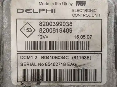 Tweedehands auto-onderdeel ecu motorcontroller voor nissan note (e11e) 1.5 dci turbodiesel cat oem iam-referenties 8200399038  8200619409