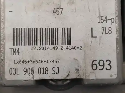 Peça sobressalente para automóvel em segunda mão CENTRALINA DE MOTOR UCE por AUDI A4 BERLINA (B8)  Referências OEM IAM 03L906018SJ  