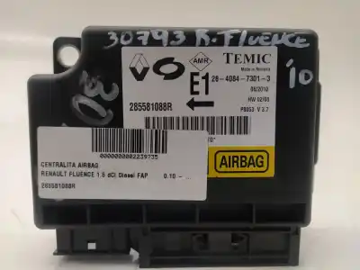 Second-hand car spare part airbag control unit for renault fluence 1.5 dynamique [1.5 ltr. - 78 kw dci diesel] oem iam references 285581088r  28408473013