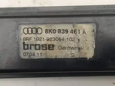 Second-hand car spare part rear left window regulator for audi a4 b8 (8k2) 2.0 tdi oem iam references 8k0839461a  