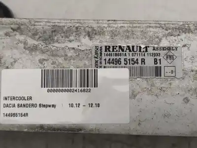 Peça sobressalente para automóvel em segunda mão intercooler por dacia sandero stepway referências oem iam 144965154r  14461b681a