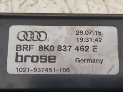 Second-hand car spare part passenger side right window regulator for audi a4 avant (8k5) (2008) 2.0 16v tdi clean diesel oem iam references 8k0837462e  8k0959802a