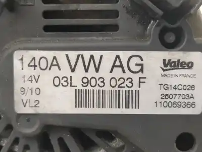 İkinci el araba yedek parçası alternatör için volkswagen golf vi (5k1) advance bluemotion oem iam referansları 03l903023f  140avwag