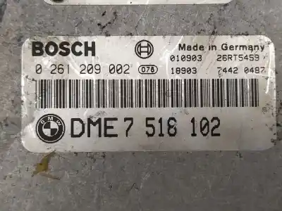 Peça sobressalente para automóvel em segunda mão centralina de motor uce por bmw serie 7 (e65/e66) 745i referências oem iam 0261209002