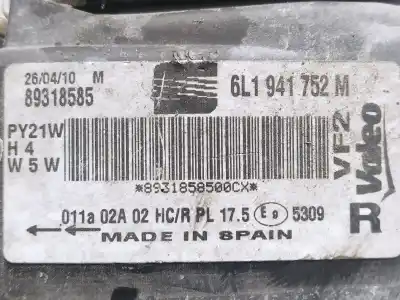 Pezzo di ricambio per auto di seconda mano faro anteriore destro per seat cordoba berlina (6l2) * riferimenti oem iam 6l1941752m  