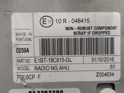 Автозапчастина б/у аудіо система / радіо cd для ford fiesta (ccn) trend посилання на oem iam e1bt18c815gl  