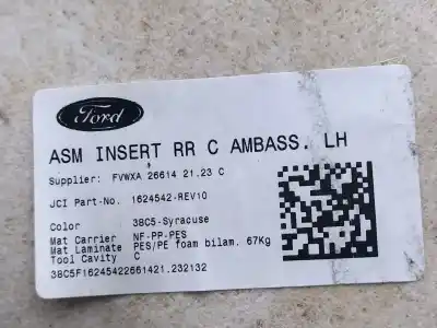 Автозапчастина б/у обкітка задніх лівіх дверей для ford c-max (cb7) (2010->) 1.6 titanium [1.6 ltr. - 85 kw tdci cat] посилання на oem iam 1624542rev10  