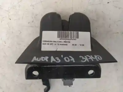 Second-hand car spare part trunk lock for audi a3 (8p) 1.9 tdi ambiente oem iam references 8p3827469a  
