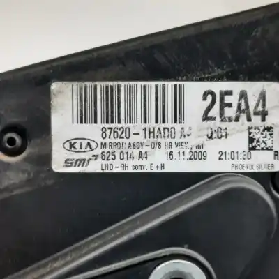 Peça sobressalente para automóvel em segunda mão espelho retrovisor direito por kia cee´d * referências oem iam 876201had0a  