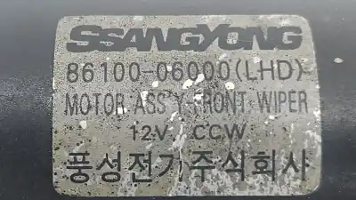 Second-hand car spare part front windshield wiper motor for ssangyong korando 2.9 d oem iam references 8610006000