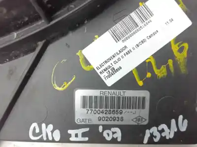 Автозапчастина б/у електро вентилятор для renault clio ii fase ii (b/cb0) campus посилання на oem iam 7700428659  9020938