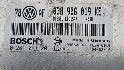 Second-hand car spare part ecu engine control for skoda superb (3u4) classic oem iam references 0281011201  038906019ke