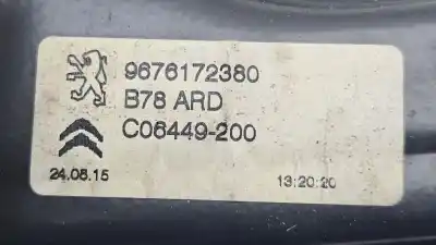 Pezzo di ricambio per auto di seconda mano alzacristalli posteriore destro per citroen c4 picasso intensive riferimenti oem iam 9676172380  