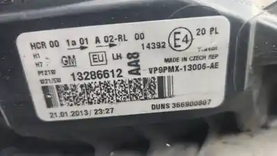 Second-hand car spare part left headlight for opel meriva b selective oem iam references 13286612  