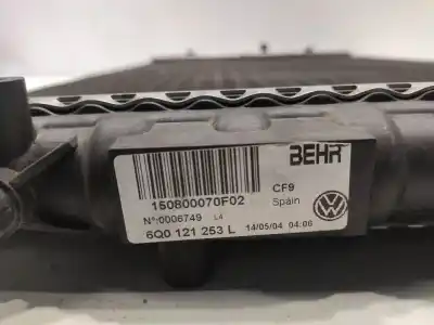 Second-hand car spare part WATER RADIATOR for SKODA FABIA I (6Y2)  OEM IAM references 6Q0121253L  