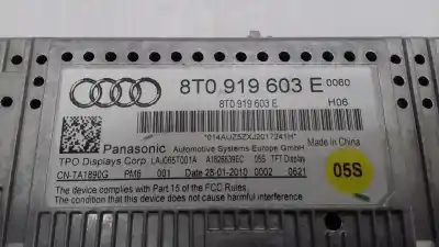 Second-hand car spare part multifunction display for audi a4 b8 (8k2) 2.0 tdi oem iam references 8t0919603f  