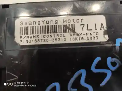 Автозапчастина б/у контроль опалення / кондиціонації для ssangyong tivoli 1.6 посилання на oem iam 6872035200  