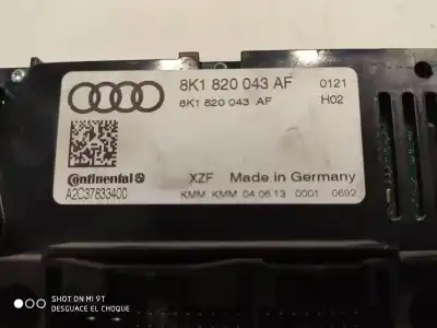 Peça sobressalente para automóvel em segunda mão COMANDO DE SOFAGEM (CHAUFFAGE / AR CONDICIONADO)  por AUDI A4 B8 (8K2)  Referências OEM IAM 8K1820043AF  