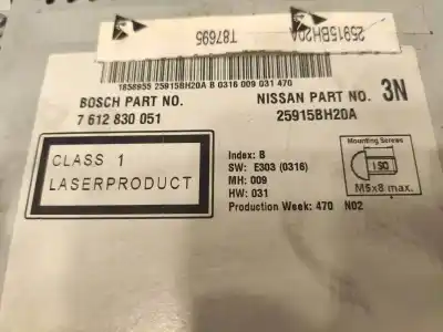 Peça sobressalente para automóvel em segunda mão módulo / sistema de navegação gps por nissan note (e11, ne11) 1.4 referências oem iam 25915bh20a  