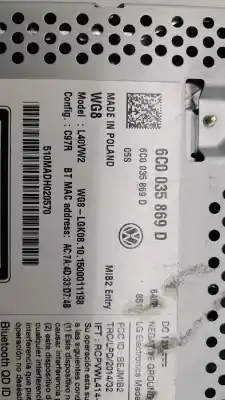 İkinci el araba yedek parçası SES SISTEMI / RADYO CD için VOLKSWAGEN POLO V (6R1, 6C1)  OEM IAM referansları 6C0035869D  