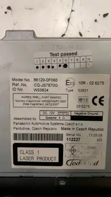 Second-hand car spare part audio system / radio cd for toyota verso (_r2_) 2.0 d-4d (aur20_) oem iam references 861200f050ex