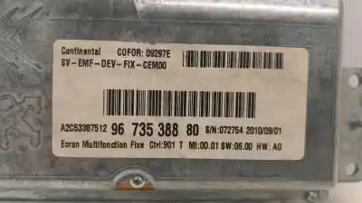 Peça sobressalente para automóvel em segunda mão sistema de áudio / rádio cd por citroen c5 iii break (rw_) 2.0 hdi 140 referências oem iam 6579wx