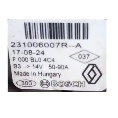 Автозапчастина б/у генератор для renault clio iv (bh_) 0.9 tce 90 посилання на oem iam 231006007r  