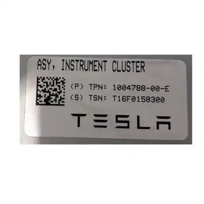 Second-hand car spare part speedometer for tesla model s (5yjs) 85 oem iam references 100478800e  