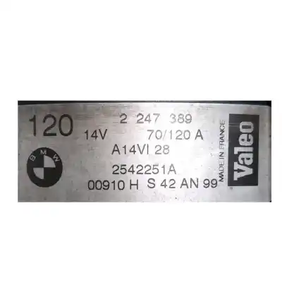 Second-hand car spare part alternator for bmw 5 (e39) 530 d oem iam references 2247389  